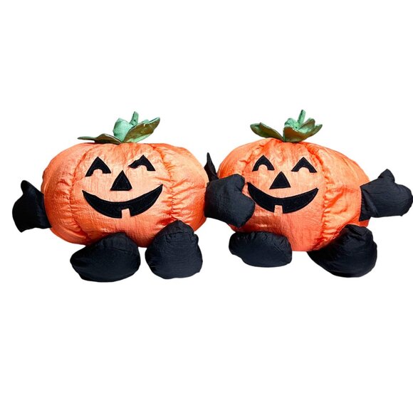 Vintage 1993 Gibson Greetings Halloween Pumpkins Parachute Plush Decorator 10" - Picture 1 of 10